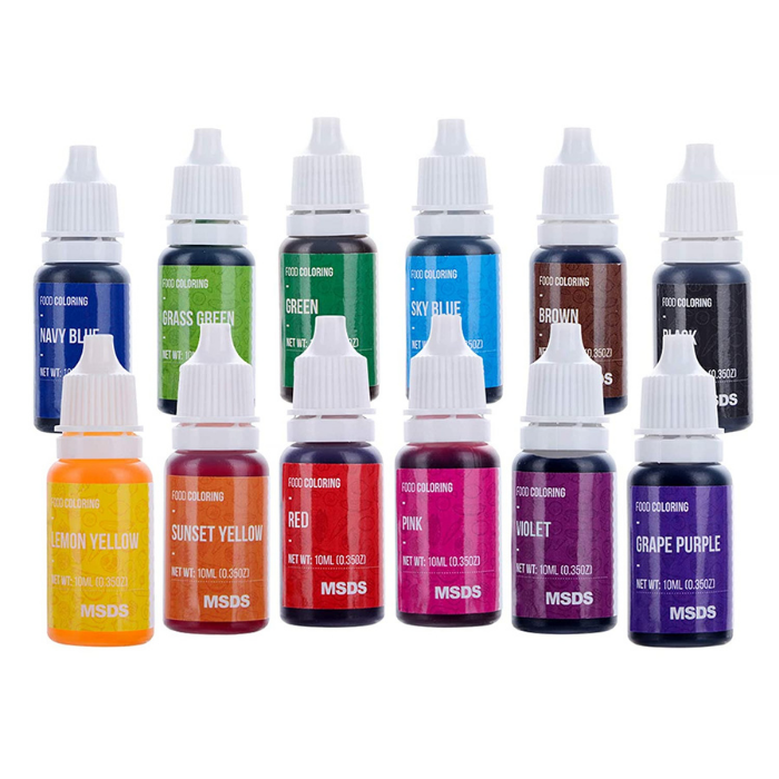 12 piece food colouring set