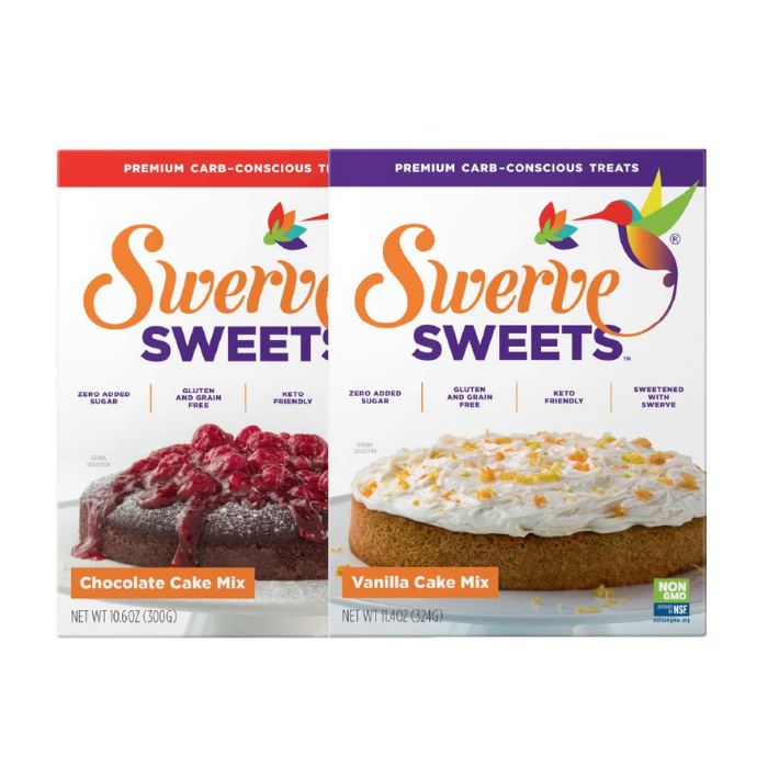 Swerve Sweets, Cake Mix Bundle, Chocolate and Vanilla Cake Mixes