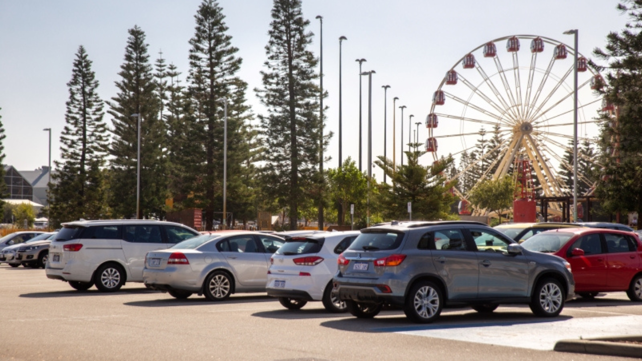 amusement park parking lot